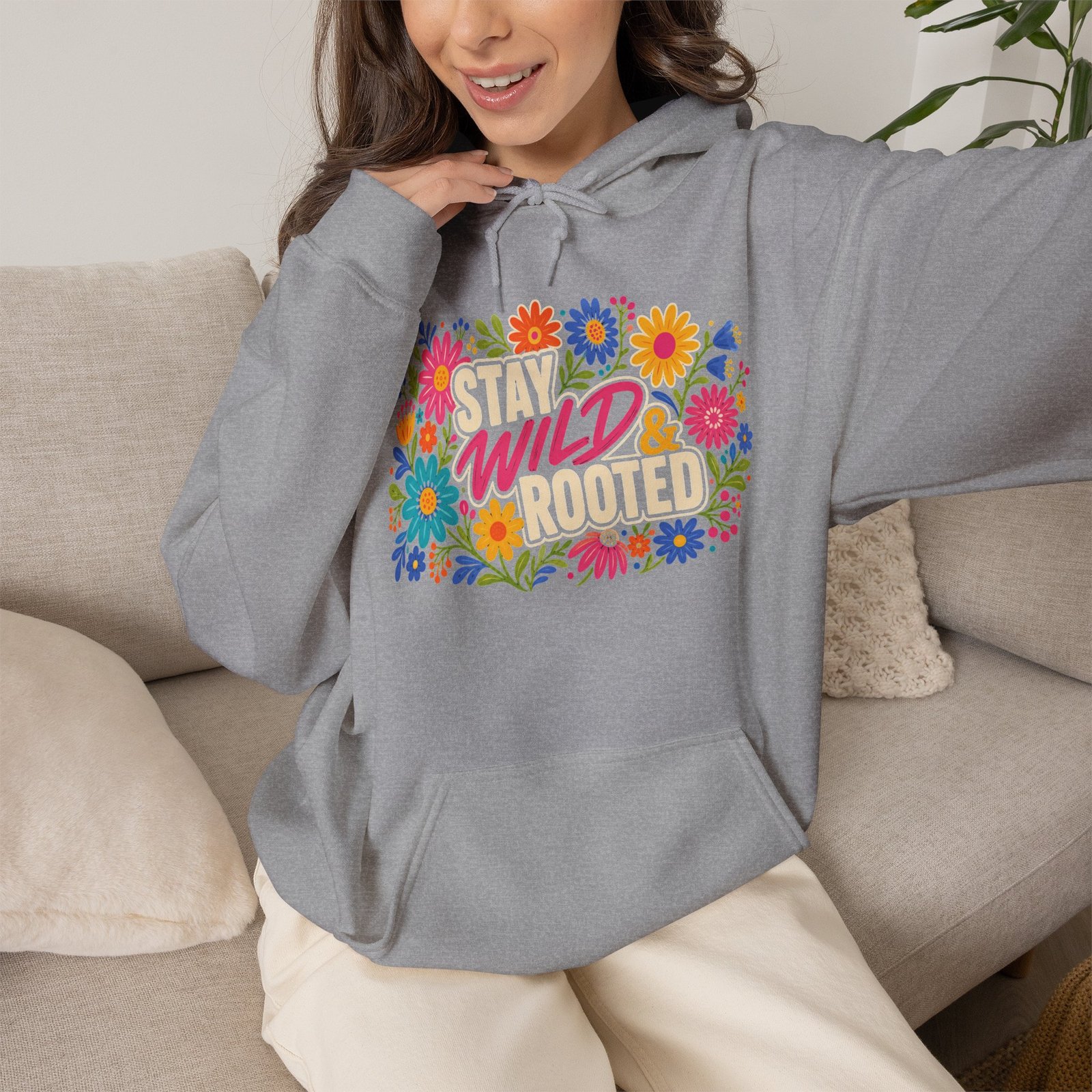 Stay Wild & Rooted Wildflower Hoodie - Image 9