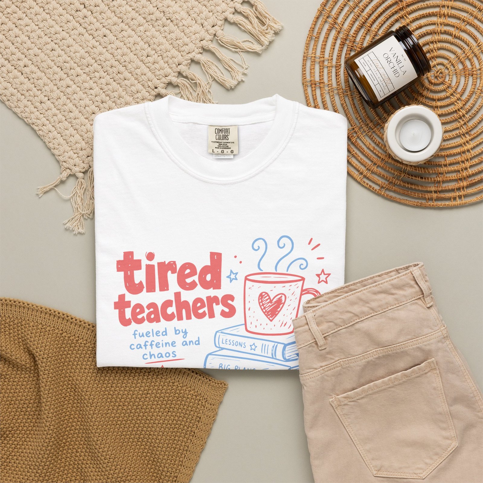 Tired Teachers Coffee Club T-Shirt - Image 16