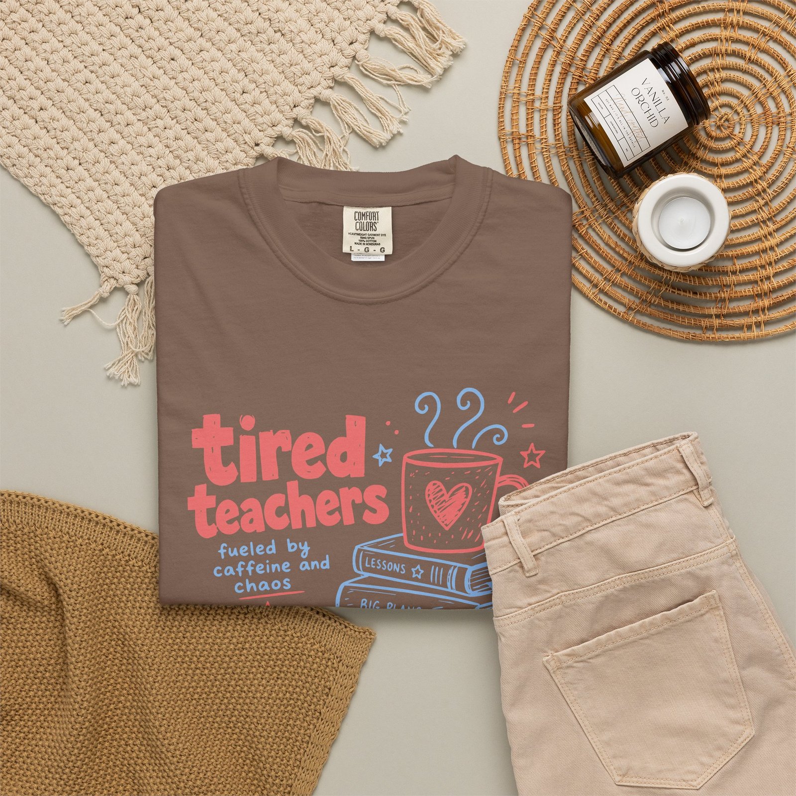 Tired Teachers Coffee Club T-Shirt - Image 24