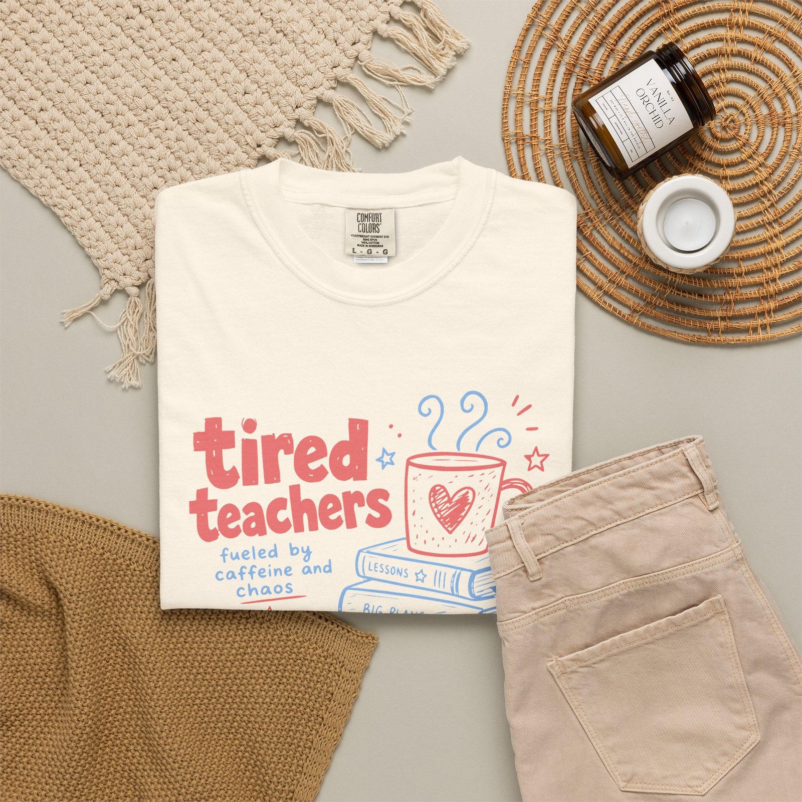 Tired Teachers Coffee Club T-Shirt - Image 8